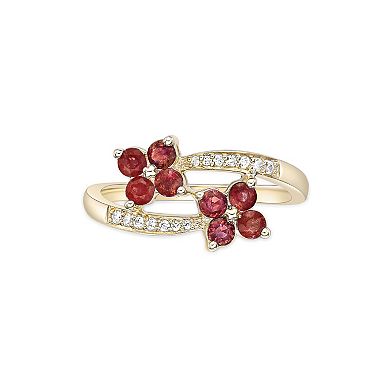 Gemminded 10k Gold Ruby & Diamond Accent Ring