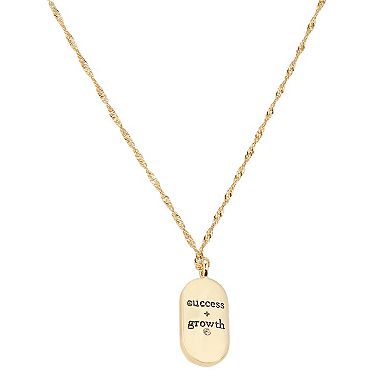 LC Lauren Conrad Gold Tone Success and Growth Pendant Necklace