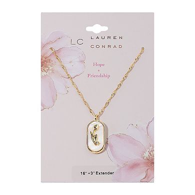 LC Lauren Conrad Gold Tone Hope and Friendship Pendant Necklace