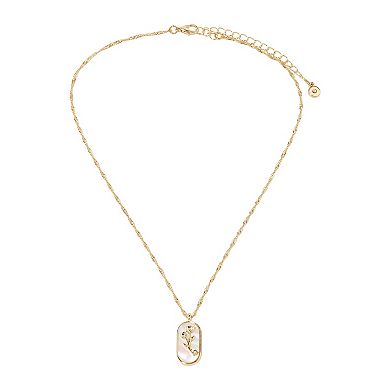 LC Lauren Conrad Gold Tone Courage and Wisdom Pendant Necklace