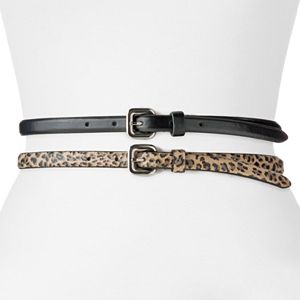 Apt. 9® Leopard Skinny Belt Set