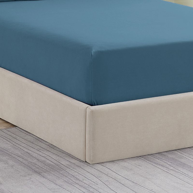 Sweet Home Collection 1500 Supreme Collection Microfiber Fitted Sheet, Blue