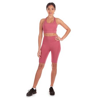 Women's Crosshatched Light Support Sports Bra With Removable Cups