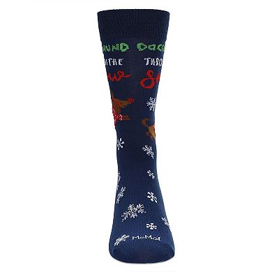 Men's Dachshund Through The Snow Holiday Crew Socks