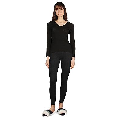 Women's Pointelle Rib Knit Seamless Long Sleeve Top