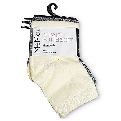 Solid Buttersoft Anklet Sock 3 Pack