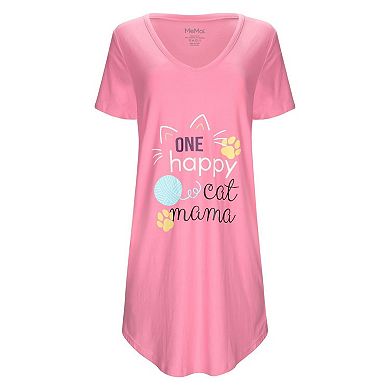 Women's One Happy Cat Mama V-neck Sleepshirt
