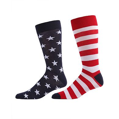 Stars And Stripes Patriotic Crew Socks
