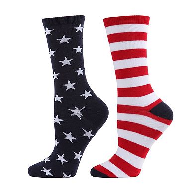 Stars And Stripes Patriotic Crew Socks