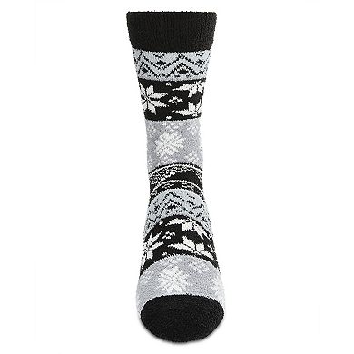 Men's Snowflake Fairisle Super Soft Cozy Crew Socks
