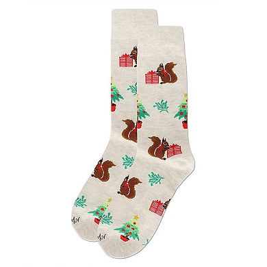 Men's Squirrels Holiday Crew Socks