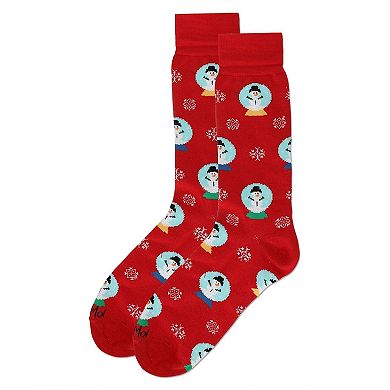 Men's Snow Globes Holiday Crew Socks