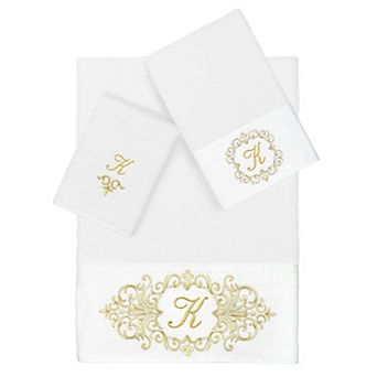 Linum Home Textiles Turkish Cotton Monica 3 pc Embellished Towel Set