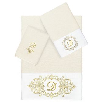 Linum Home Textiles Turkish Cotton Monica 3 pc Embellished Towel Set