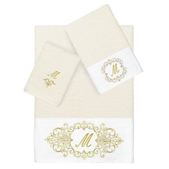 Linum Home Textiles Turkish Cotton Monica 3 pc Embellished Towel Set