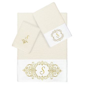 Linum Home Textiles Turkish Cotton Monica 3 pc Embellished Towel Set