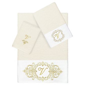 Linum Home Textiles Turkish Cotton Monica 3 pc Embellished Towel Set