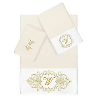 Linum Home Textiles Turkish Cotton Monica 3 pc Embellished Towel Set