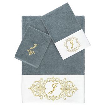 Linum Home Textiles Turkish Cotton Monica 3 pc Embellished Towel Set