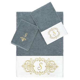 Linum Home Textiles Turkish Cotton Monica 3 pc Embellished Towel Set