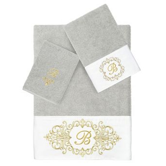 Linum Home Textiles Turkish Cotton Monica 3 pc Embellished Towel Set