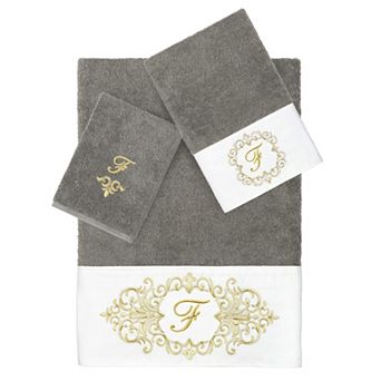 Linum Home Textiles Turkish Cotton Monica 3 pc Embellished Towel Set