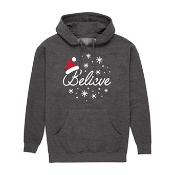 Men's Believe With Santa Hat Graphic Hoodie