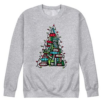 Men's Book Christmas Tree Fleece Sweatshirt
