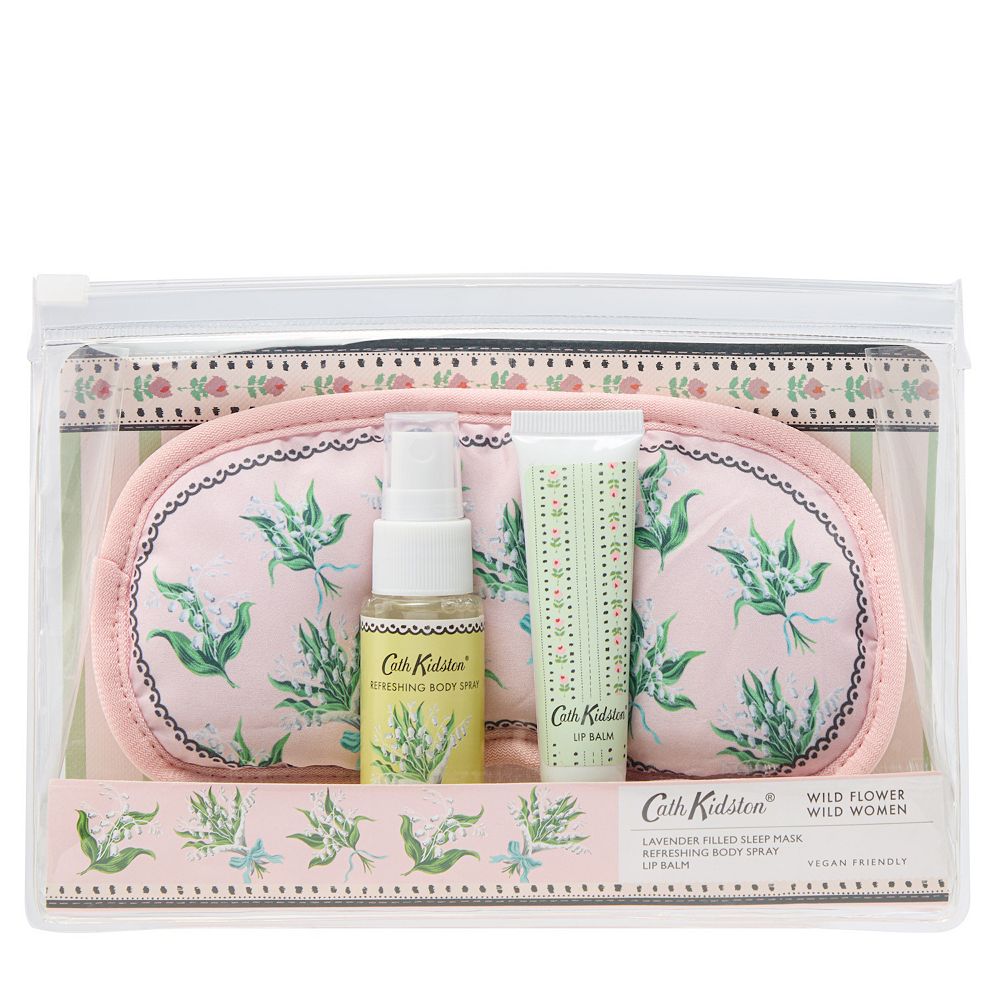 Cath Kidston Travel Set: Eye Mask, Lip Balm Body Spray