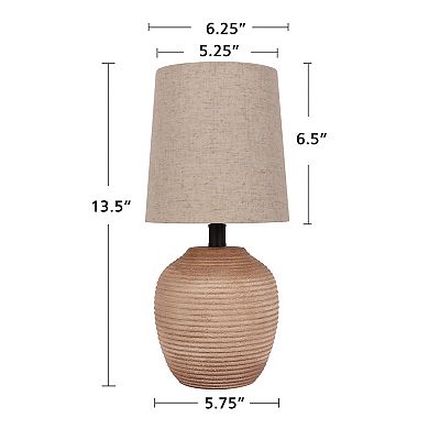 Natural Rustic Base Accent Table Lamp