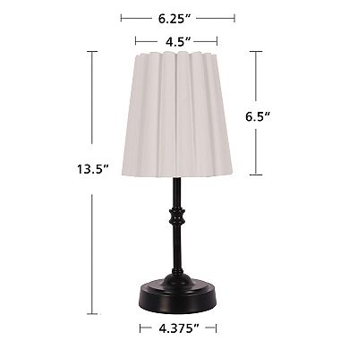 Black Metal Traditional Base Accent Table Lamp