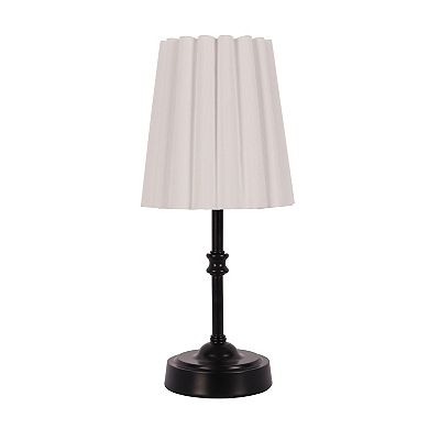Black Metal Traditional Base Accent Table Lamp