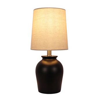 Black Poly Jug Accent Table Lamp