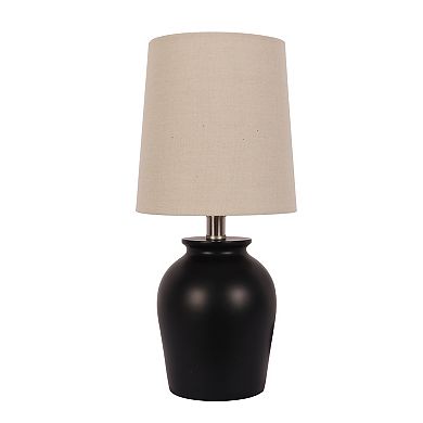 Black Poly Jug Accent Table Lamp