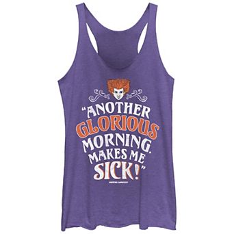 Disney's Hocus Pocus Winifred Sanderson Another Glorious Morning Makes Me Sick Juniors' Racerback Tank Top