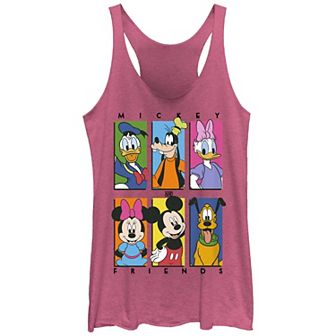 Disney's Mickey Mouse And Friends Banners Juniors' Racerback Tank Top