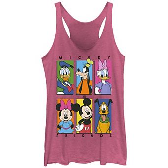 Disney's Mickey Mouse And Friends Banners Juniors' Racerback Tank Top