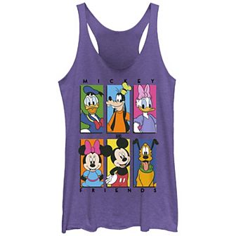 Disney's Mickey Mouse And Friends Banners Juniors' Racerback Tank Top