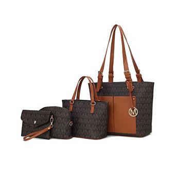 MKF Collection Havenly Signature Tote Bag 4 pc set by Mia K