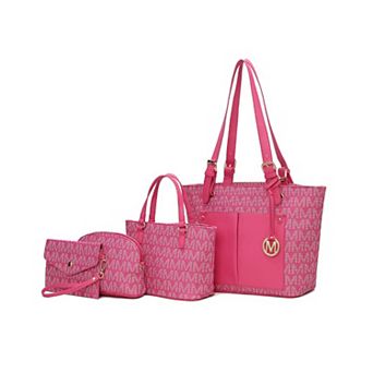 MKF Collection Havenly Signature Tote Bag 4 pc set by Mia K
