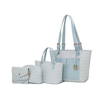 MKF Collection Havenly Signature Tote Bag 4 pc set by Mia K