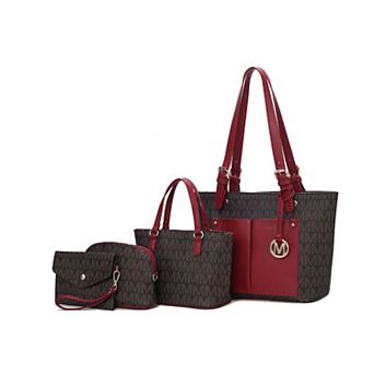 MKF Collection Havenly Signature Tote Bag 4 pc set by Mia K