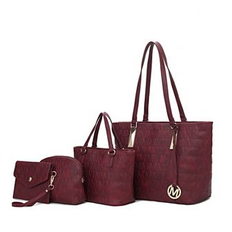 Mkf Collection Arya Signature Tote Bag, Mini Tote, Pouch And Wristlet By Mia K