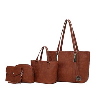 Mkf Collection Arya Signature Tote Bag, Mini Tote, Pouch And Wristlet By Mia K