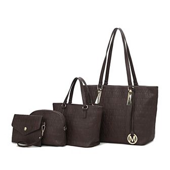 Mkf Collection Arya Signature Tote Bag, Mini Tote, Pouch And Wristlet By Mia K