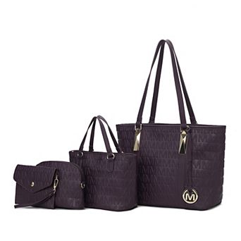 Mkf Collection Arya Signature Tote Bag, Mini Tote, Pouch And Wristlet By Mia K