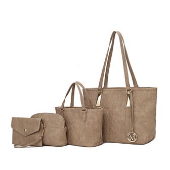 Mkf Collection Arya Signature Tote Bag, Mini Tote, Pouch And Wristlet By Mia K