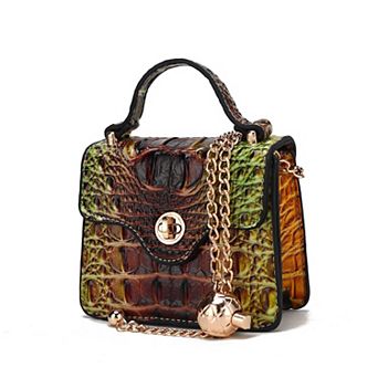 MKF Collection River Rainbow Faux Crocodile-embossed Women’s Mini Crossbody Bag by Mia K