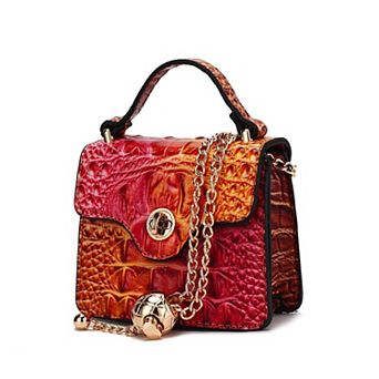 MKF Collection River Rainbow Faux Crocodile-embossed Women’s Mini Crossbody Bag by Mia K