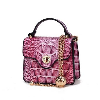 MKF Collection River Rainbow Faux Crocodile-embossed Women’s Mini Crossbody Bag by Mia K